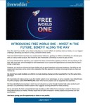 Free World One investor appeal email screenshot
