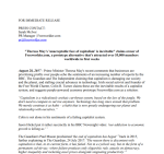 Free World Charter, Freeworlder and Theresa May press release screenshot