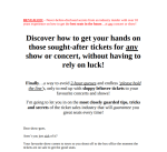How To Get Good Tickets ebook sales page screenshot