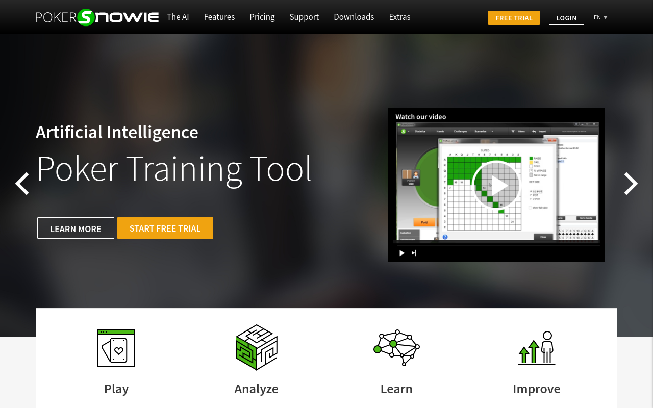 PokerSnowie website screenshot