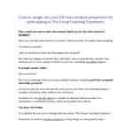 Reflections Coaching Group Coaching page website copy screenshot