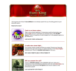 Euro King Club new games newsletter screenshot