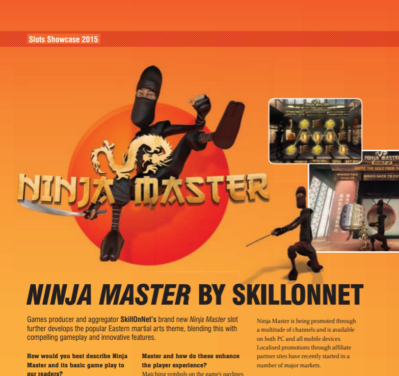 iGaming Business magazine Ninja Master by SkillOnNet feature article screenshot