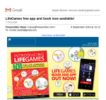 LifeGames cross promotional email screenshot
