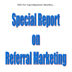 Special Report on Referral Marketing screenshot